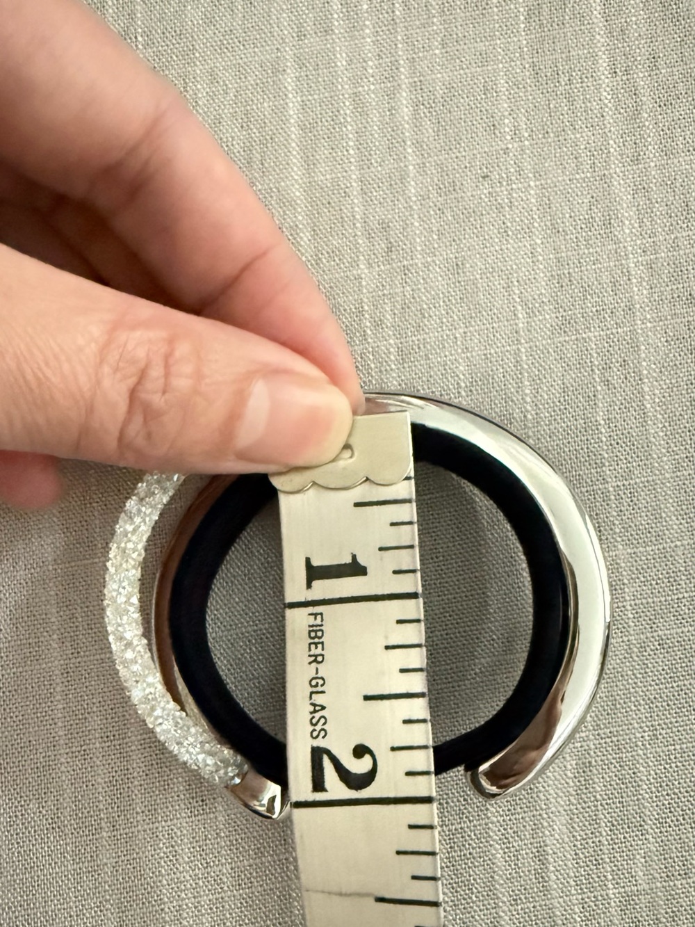 Swarovski Silver-Tone Crystal Pavé Double Crossover cuff - Picture 5 of 5